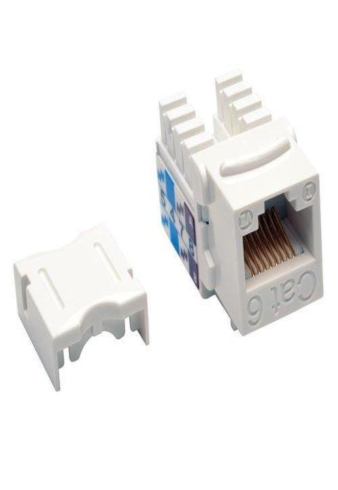 Tripp Lite Cat6/5E White Wallplate Keystone Jack, Punch Down/Rj45 F Taa Gsa (N238 001 Wh)