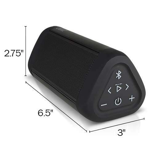 Oontz Ultra Bluetooth Speaker, Dual Edition Waterproof Bluetooth Speaker, Aux Input, 14 Watts, Surround Sound, Rich Bass, Portable Wireless Speaker, Indoor Outdoor Speaker 20 Hrs Playtime (Black Dual)