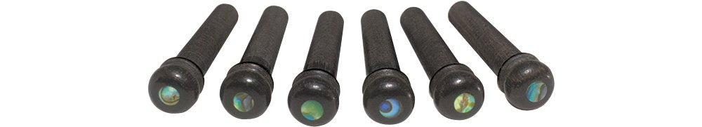 Taylor Ebony Bridge Pins With Abalone Dots