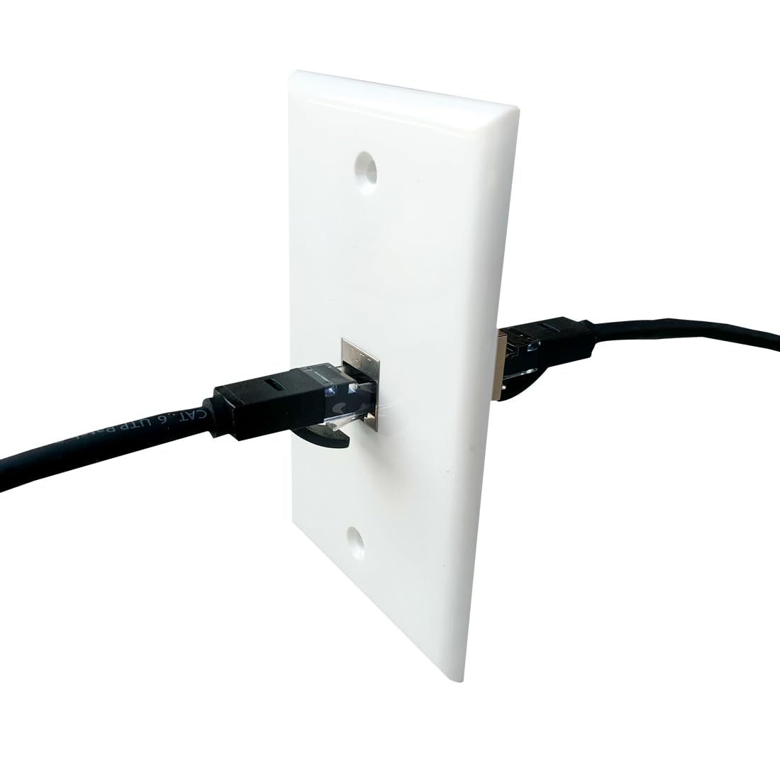 Bupldet 1 Port Cat7 Ethernet Wall Plate Female To Female   Shielded Cat 7 Keystone Jack Outlet Cover Plate For Cat8/Cat7/Cat6E N