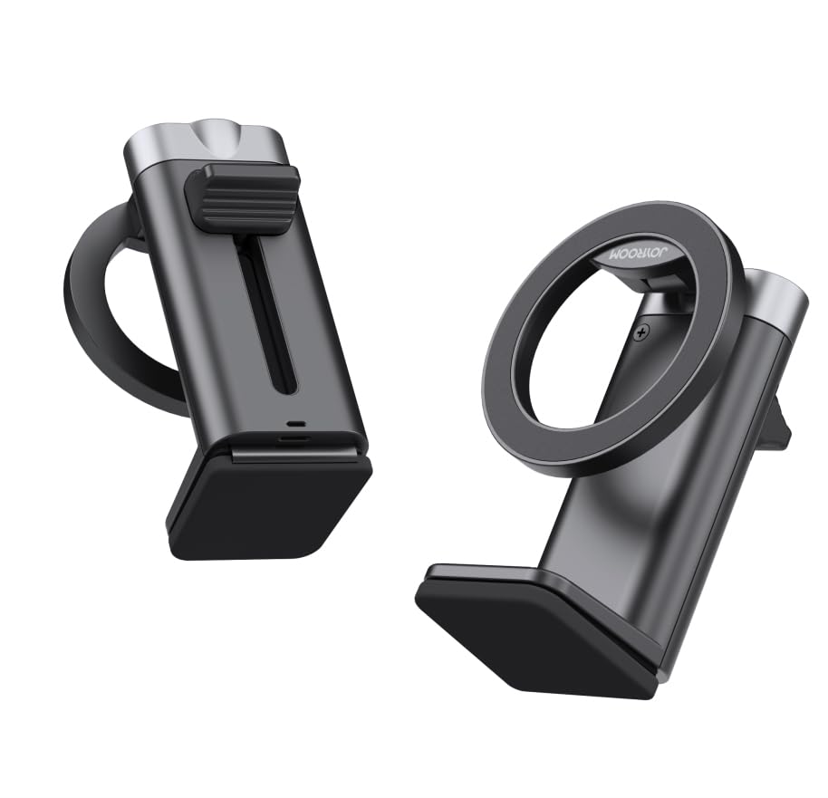 Joyroom ?360 Metal Ball & Titanium? Magsafe Airplane Phone Holder, Travel Essentials For Airplane Phone Mount, Universal Travel 