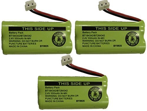 Replacement Battery Bt184342 / Bt284342 For At&T Cl80100, Cl80109, Sl80108, And Many Other Cordless Telephones (See Description) (3-Pack)