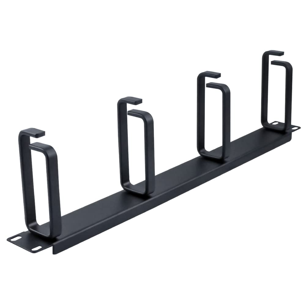 Wavenet 3059N 19 in. Steel 1U Cable Management Panel Black