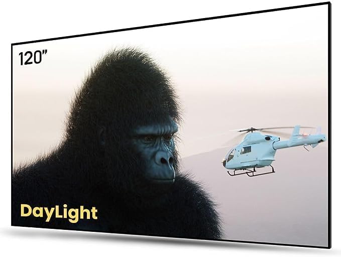 Awol Vision 120'' Ust Projector Screen For Bright Day Light Using, 85% Ambient Light Rejecting (Alr) Fresnel Projector Screen Fo