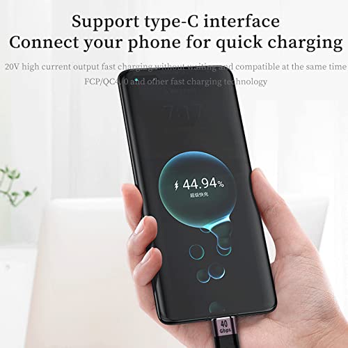 Apexsun Short Usb C Cable,Usb C To C 0.4 Ft Flexible Cable Support Thunderbolt 4/3,Usb4, Pd 100W Quick Charge,8K Video,40Gbps Da