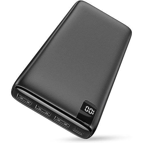 Ixnine Power Bank 26800Mah Portable Charger, High Capacity Phone Charger Compact External Battery Pack With Led Display And 4 Fa