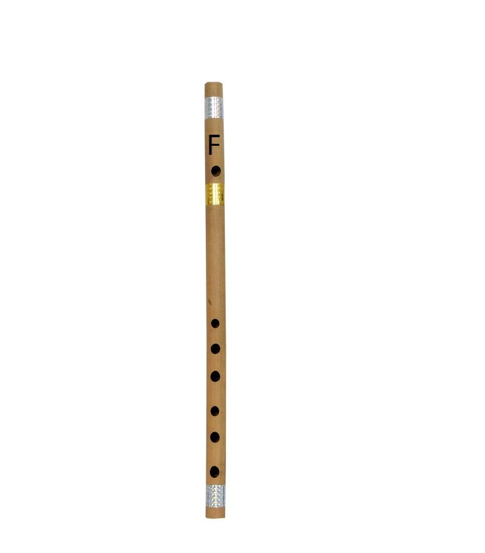 Ibda Flute 48Cm Bansuri With Gold Colour And Silver Colour Tape For Beginner Natural Bamboo Bansuri .Go Vocal For Local For Lear
