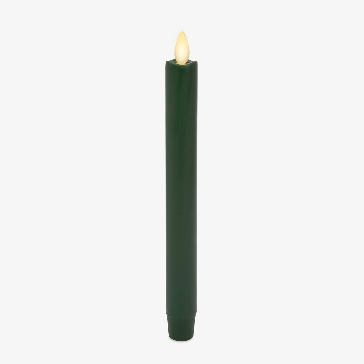 Luminara - Flameless Battery Operated Taper Candle - Holiday Green - Pack Of 1-1X9.5 - Led Flickering Flame - Realistic Safe For