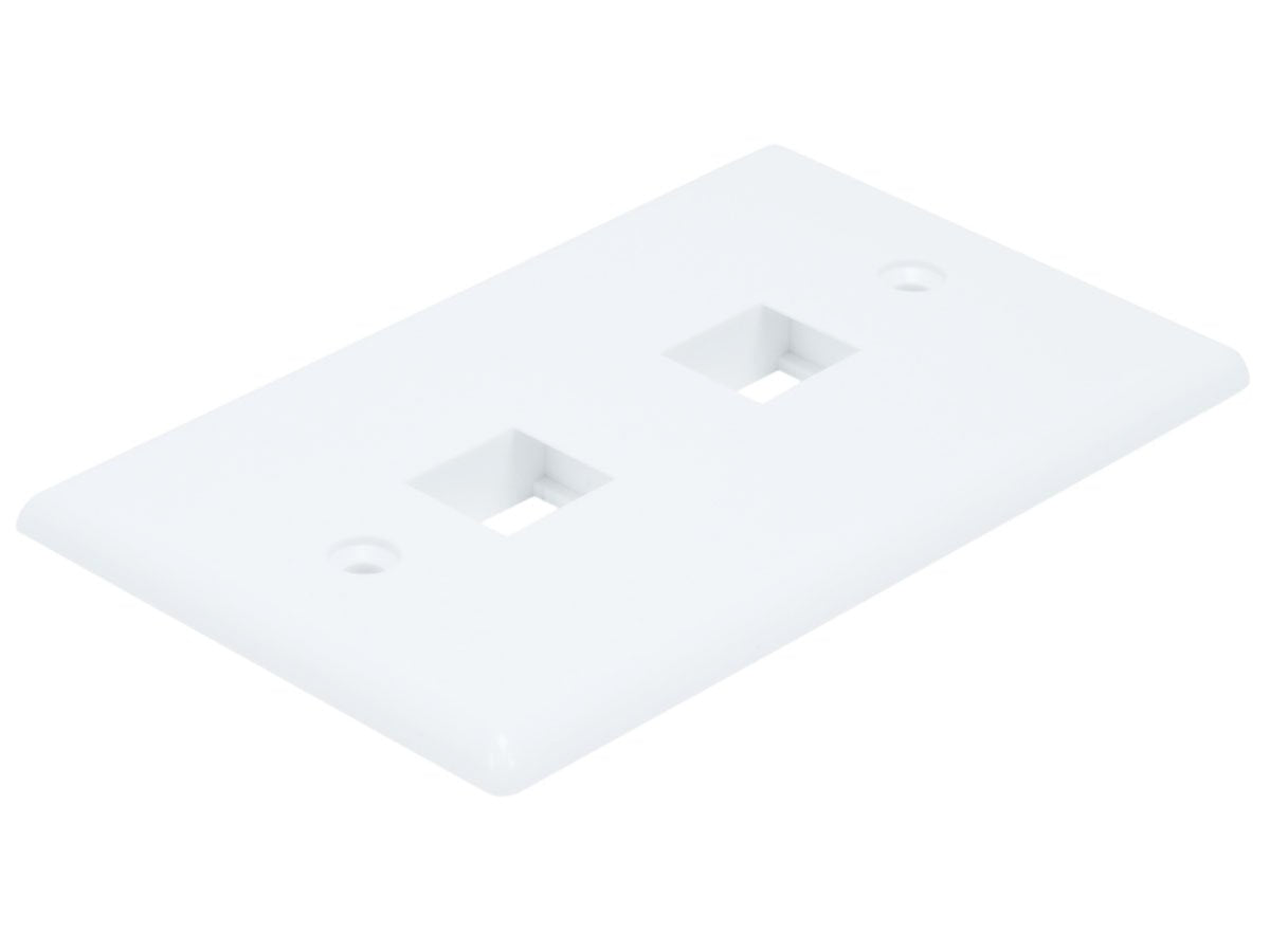 Monoprice 106727 2 Hole 1 Gang Keystone Wall White