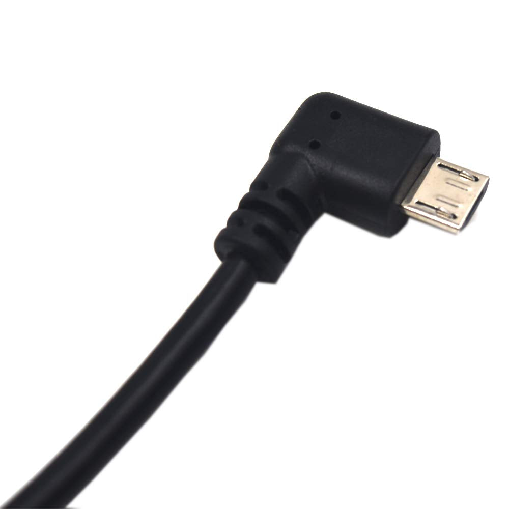 Kework Micro Usb 5 Pin Splitter, 30Cm Right Angle Micro Usb Splitter Cable, 2 Ports Micro Usb Hub 1 Male To 2 Female Extension S