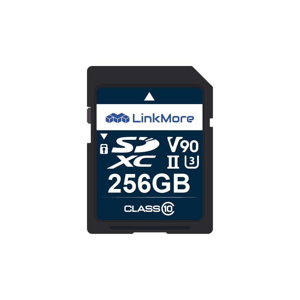 Linkmore Xv29 256Gb Sdxc Uhs Ii Card Uhs Ii Sd Card, C10, U3, V90, Sd Card For Digital Camera, Drone Support 4K 8K Video, Camera