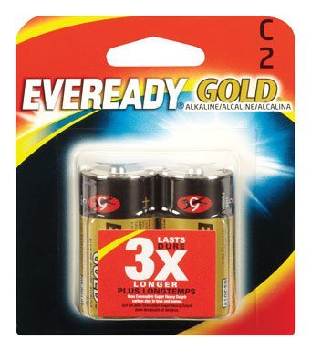 Eveready Gold C Alkaline Battery: 2 Pack