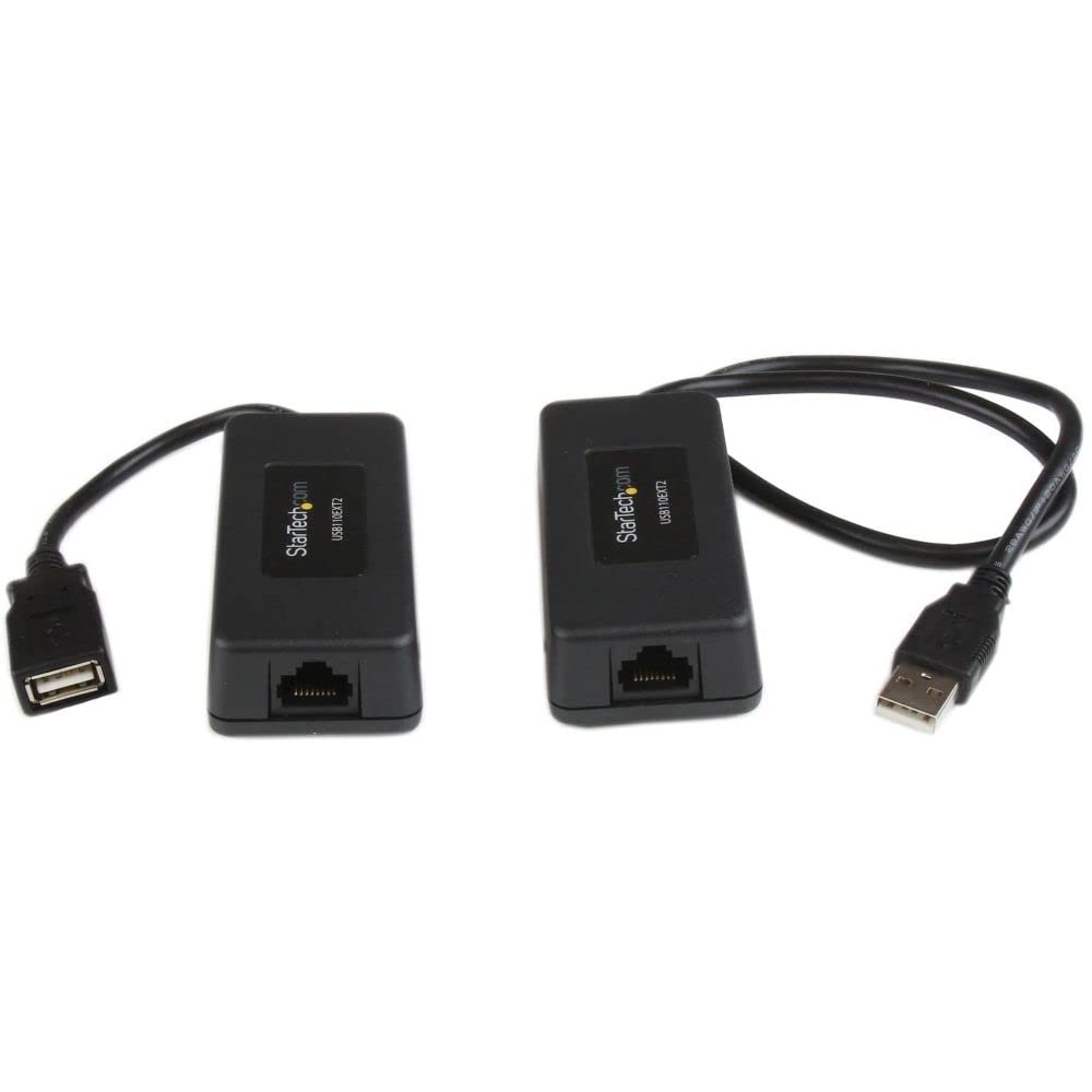 StarTech.com 1-Port USB 1.1 Extender - Up to 131 ft (40 m) Over Cat5/Cat6 Extension - Up to 12 Mbps USB 1.1 Ethernet Extender (U
