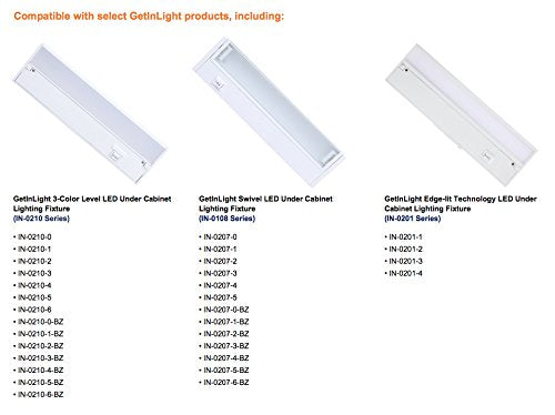 Getinlight Linking Cord For In 0202, In 0207 And In 0210 Series, White, 12 Inch, Jc1 12 Wh