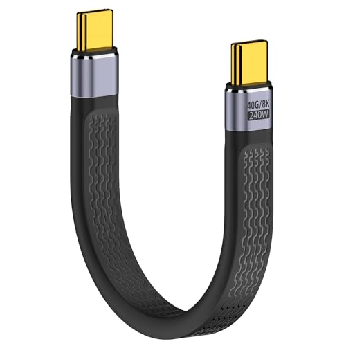 Tobo Usb C Cable 5.3 Inch, Usb C To Type C 240W Fast Charging Usb 4 Cable Supports 8K Hd Display, 40Gbps Data Transfer For Thund