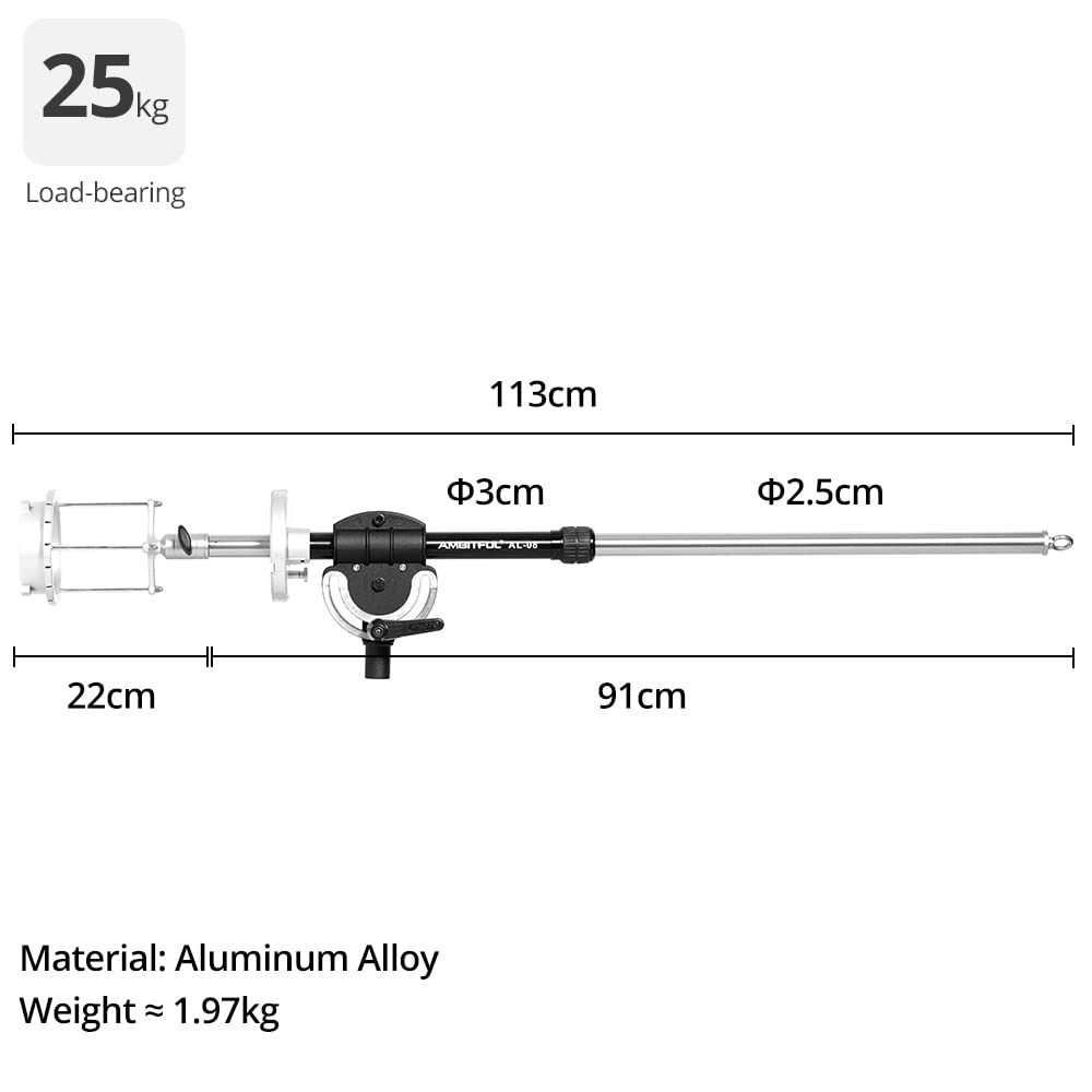 Ambitful Al 08 Bowens Softbox Reflector Extendable Bracket Mount Adapter For Bowens Elinchrom Profoto Speedlite Stduio Flash