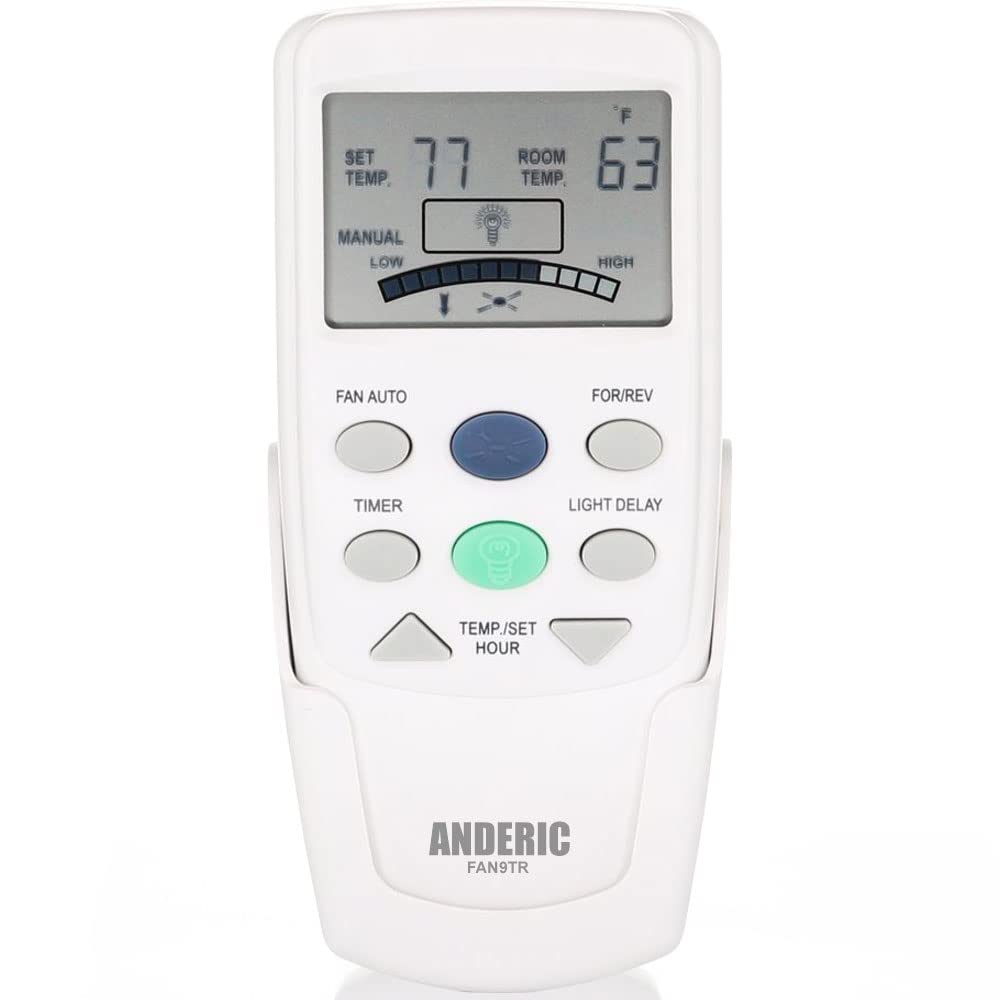 Anderic Replacement Fan 9T With Reverse Key Thermostatic Remote Control For Hampton Bay Ceiling Fans   Fan9T (Fcc Id: L3Hfan9T,