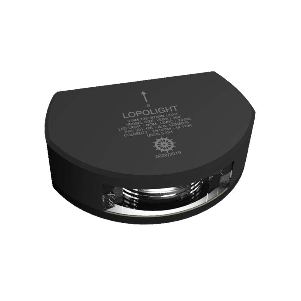 Lopolight Series 301-106 - Stern Light - 3Nm - Vertical Mount - White - Black Housing,WBAUVB07TDSVYGX