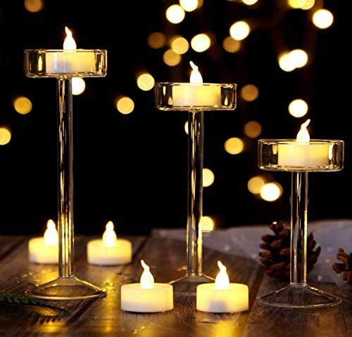 Battery Tea Lights: 24 Pack Led Tea Lights Candles Realistic And Bright Flickering Holiday Operated Flameless Led Tea Light For