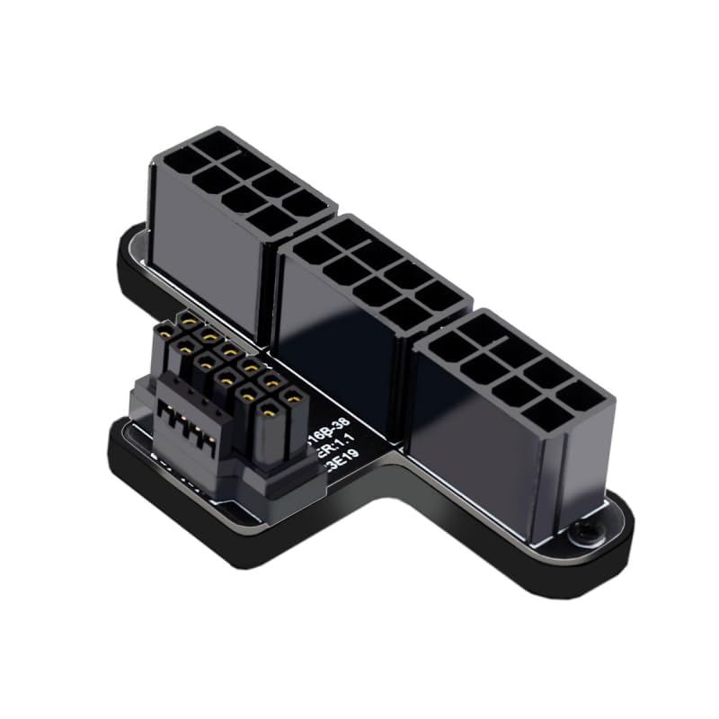 Cy Adapter 12Vhpwr Atx3.0 Pci E 5.0 Power Modular To Three Atx 8P Adapter For 4080 5090Ti 16Pin 12+4P Graphics Card (Up Angled 9