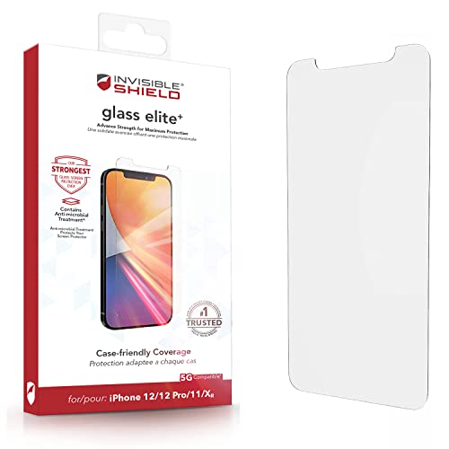 Zagg Invisibleshield Glass Elite+ Plus Screen Protector For Iphone 12 And Iphone 12 Pro   Strongest Tempered Glass, Smudge Free