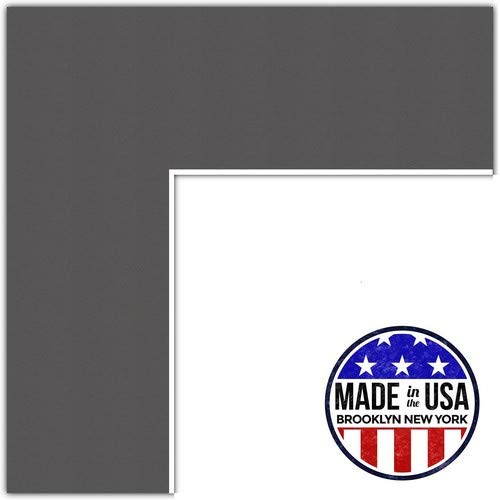 16X28 Cinder / Charcoal Custom Mat For Picture Frame With 12X24 Opening Size (Mat Only, Frame Not Included)