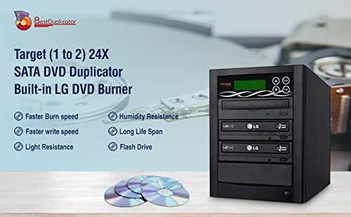 Bestduplicator Bd Lg 2T 2 Target 24X Sata Dvd Duplicator With Built In Lg Burner (1 To 2)