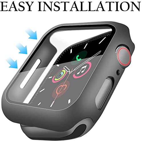 Ymhml Compatible With Apple Watch 42Mm Series 3/2/1 Case With Built In Tempered Glass Screen Protector, Thin Guard Bumper Full C