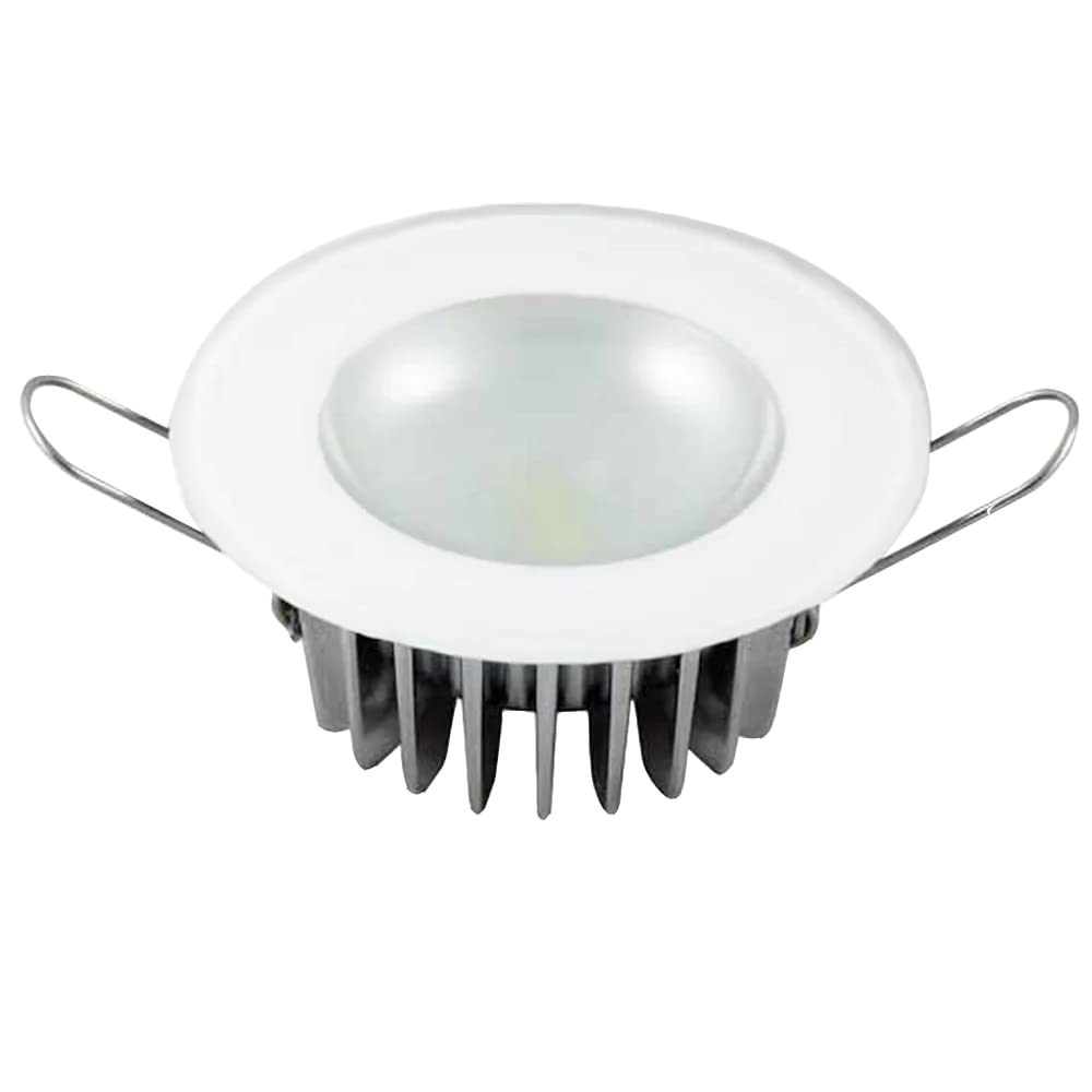 Lumitec 113198 Mirage Led Exterior Or Interior Down Light, Flush Mount, Glass Bezel, White Dimming, Red Non-Dimming, Blue Non-Di,WBLITB00976LEJ4