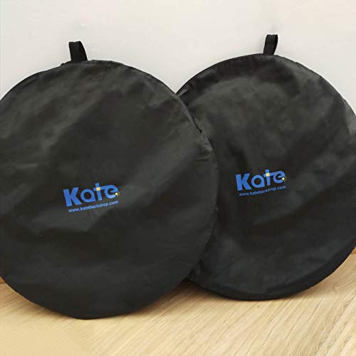 Kate Collapsible Backdrop Pop Up Photo Backdrops Folded Grey Teal For Photography, For Video, For Broadcast, 5X6.5Ft