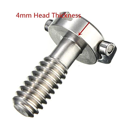 Yosoo Stainless Steel Flat Head D Shaft D Ring 1/4' Mounting Screw Adapter For Dslr Camera/Tripod/Monopod/Qr Quick Release Plate(Type 2)