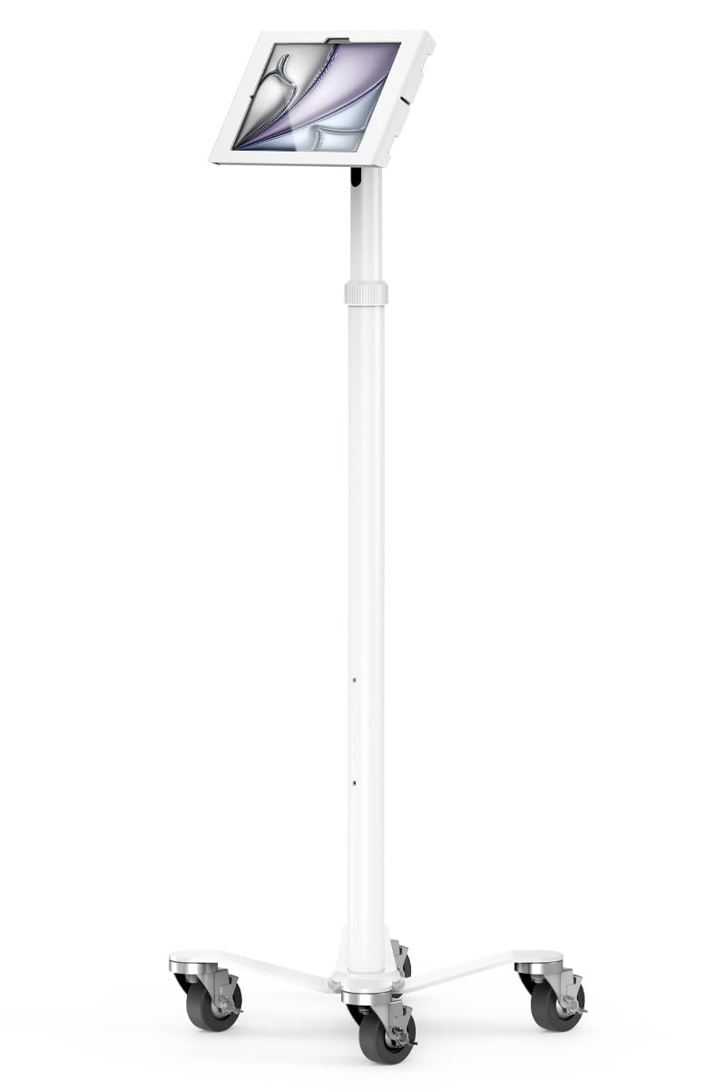 Medical Rolling Cart - Vesa Compatible White