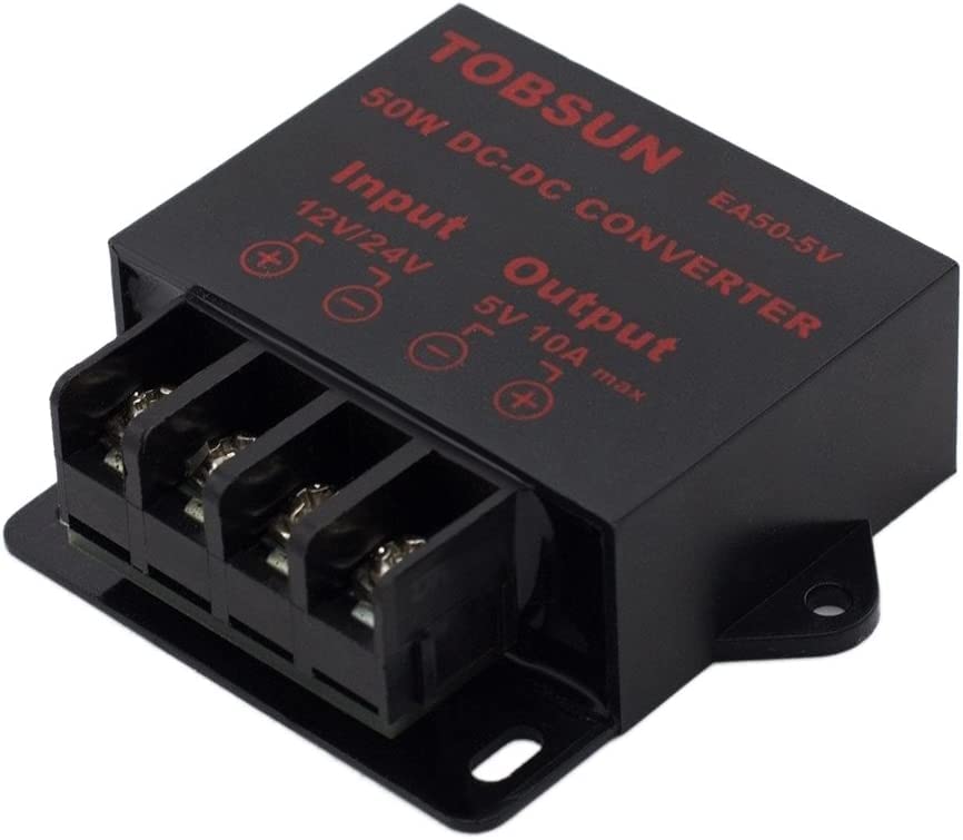 Protooma Dc Voltage Converter   Regulator Buck Converter Reducer Dc 12V/24V Step Down To 5V 10A 50W For Golf Cart Club Car Led L