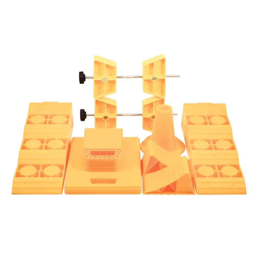 Camco Big Bag Stabilization Kit - Includes Facilities To Level And Stabilize Your Rv, Camper Or Trailer - 14 Piece Complete Kit ,WBAUVB018LBYC6C