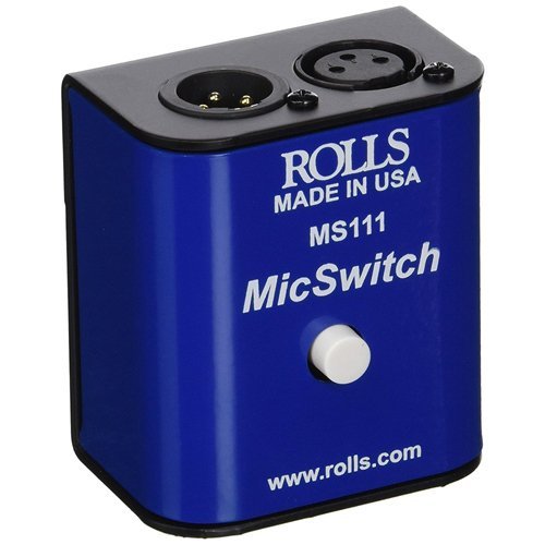 Rolls Ms111 Mic Switch Latching Or Momentary Microphone Mute Switch With Sm Series Xlr Microphone Cable  6'