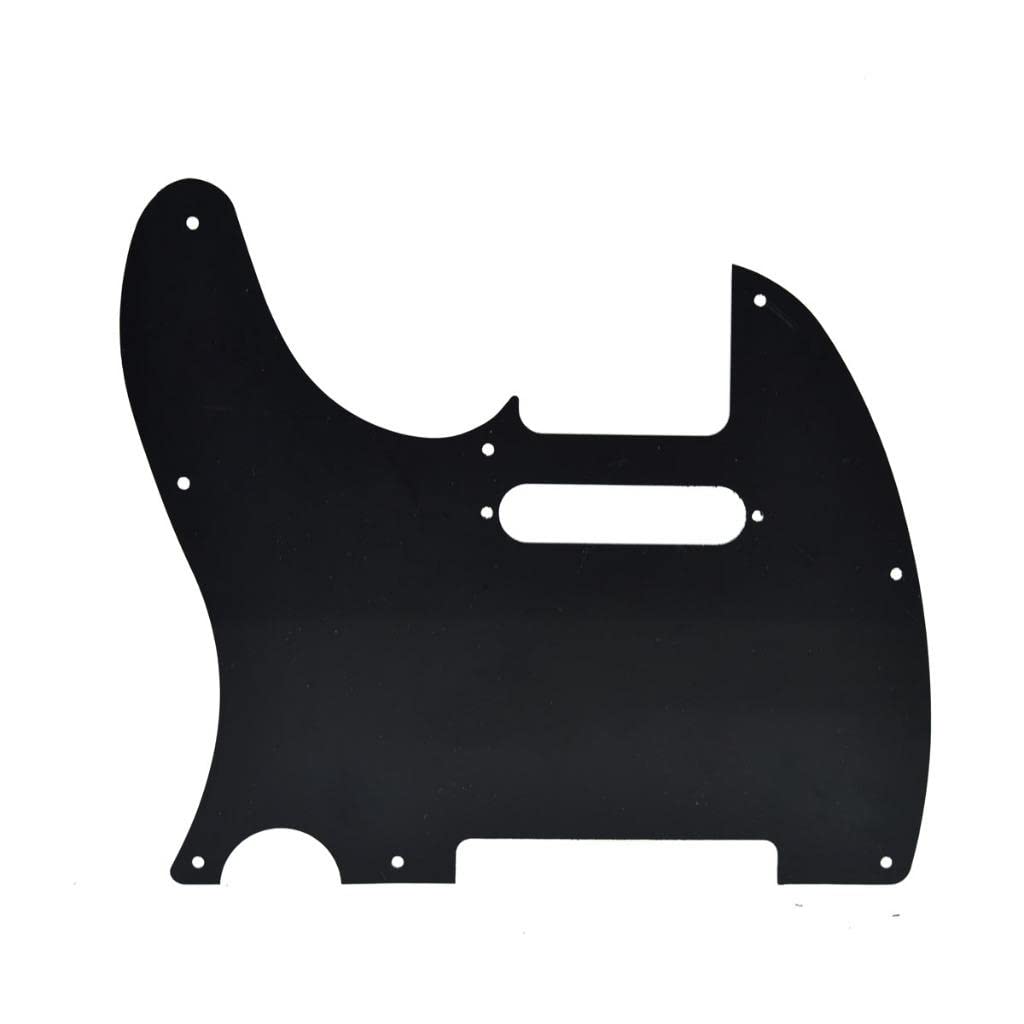 Dopro 8 Hole Tele Style Guitar Pickguard Tl Pick Guard With Pickup Mounting Screw Holes For Tele/Telecaster Matte Black 1 Ply