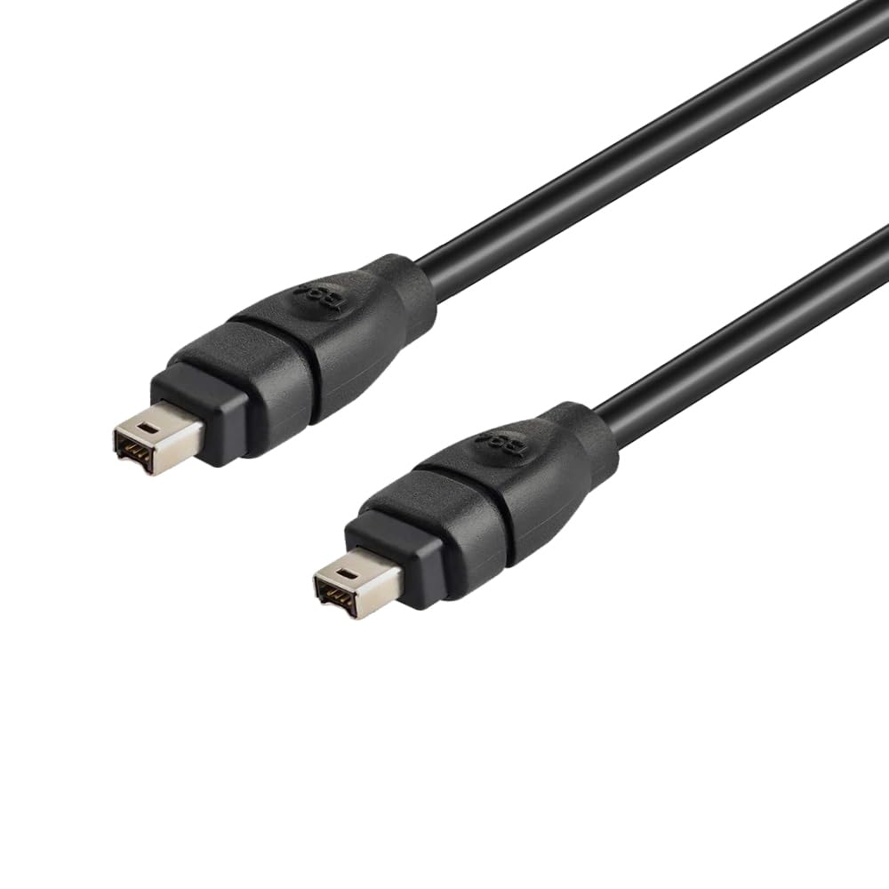 Herfair Firewire Cable Ieee 1394 4Pin To 4Pin Wire Firewire 400 Cable For Dv Camera Camcorder (6Ft, Firewire 400 4Pin To 4Pin)