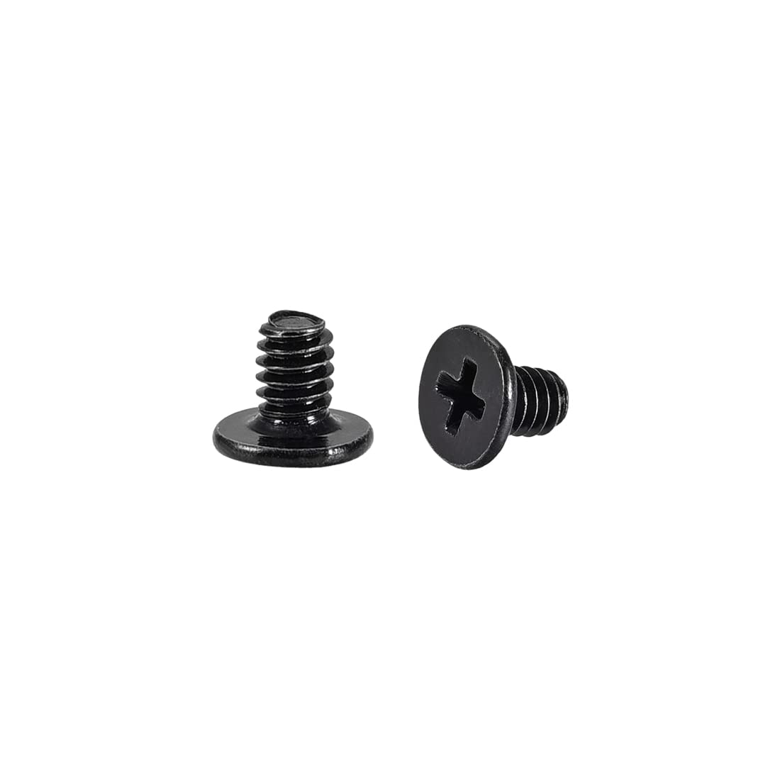 Uxcell M2X4Mm Phillips Screw Fastener Black 3.8Mm Dia Screw Head For Laptop Pc Tv Fan Switch 50Pcs