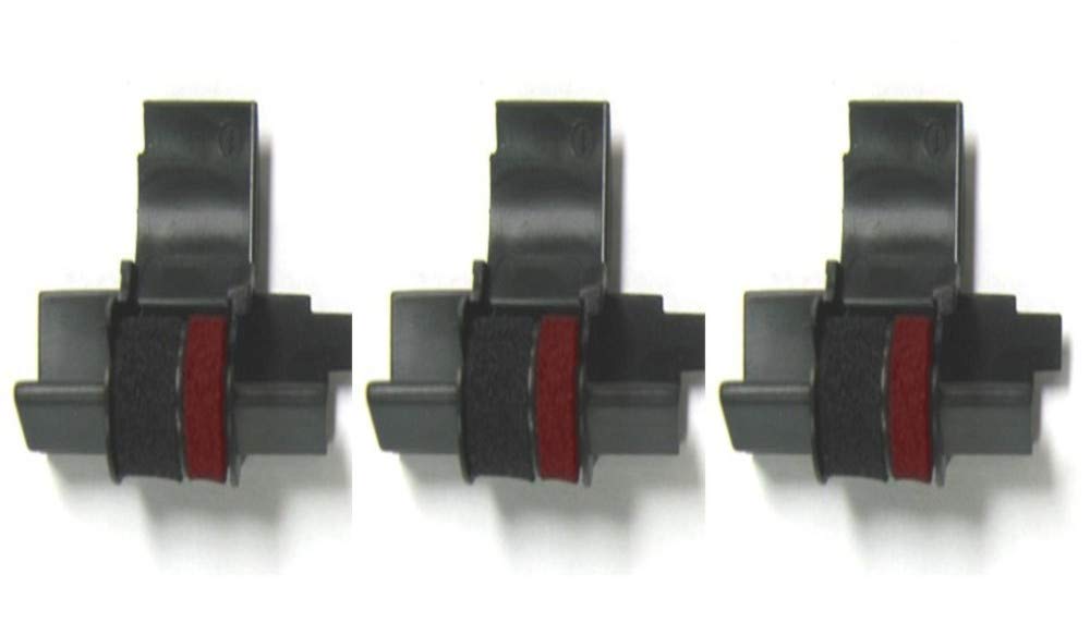 (3 Pack) Compumatic Compatible/Replacement Calculator Ink Roller For Sharp El 1611V, El 1750V, El 1801V And More Black/Red Ir 40