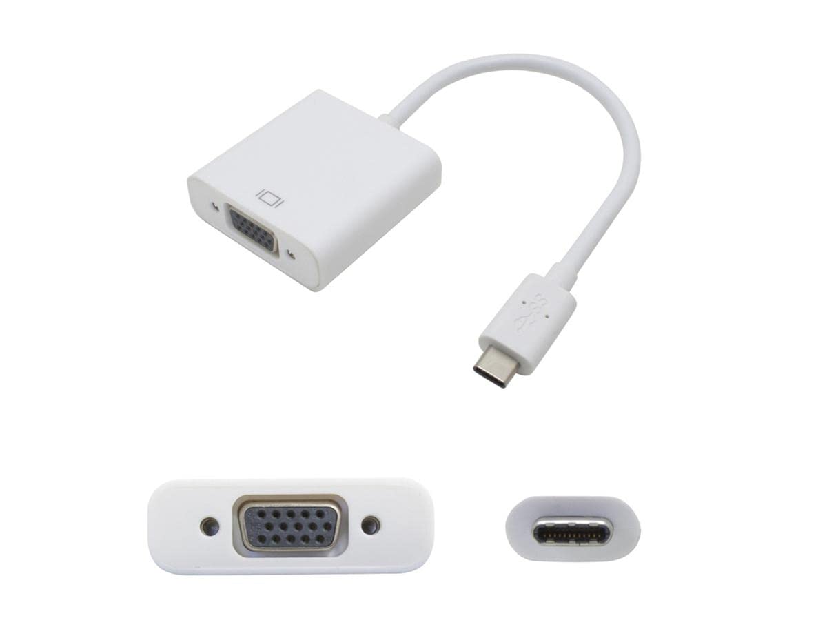 Addon 20Cm (8In) Usb 3.1 Type (C) Male To Vga Female White Adapter Cable