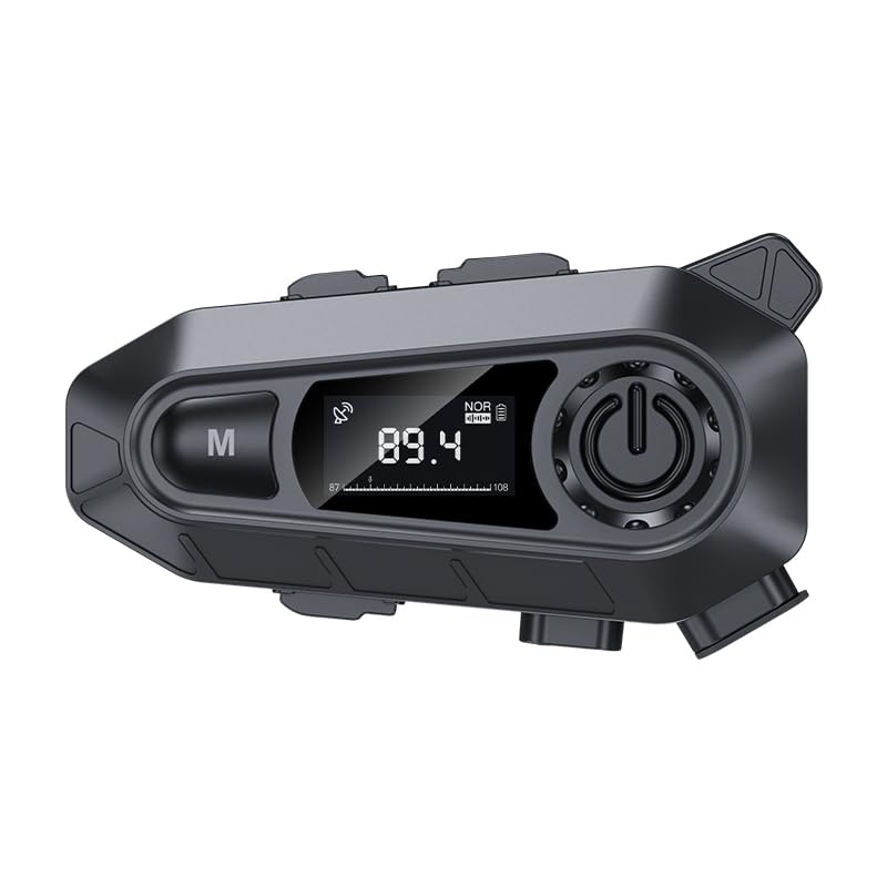 Edyell A1 Motorcycle Bluetooth Headsets, Smart Led Display Motorcycle Helmet Speakers, Hd Calling And Hifi Music,Waterproof & Du