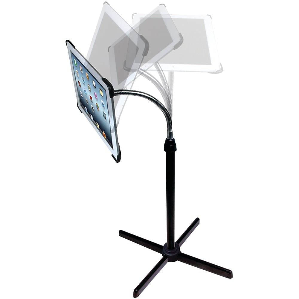 Cta Digital Height Adjustable Gooseneck Floor Stand For Ipad   552 Height   Floor   Acrylonitrile