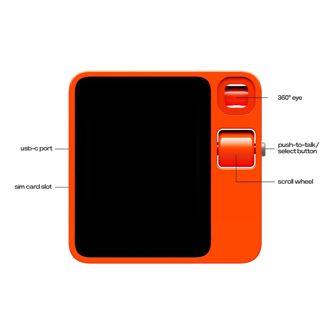 Rabbit R1 Voice-Activated Ai Assistant Device - No Subscription Fees - Ai Voice Recorder With Transcription & Summarization, Stu