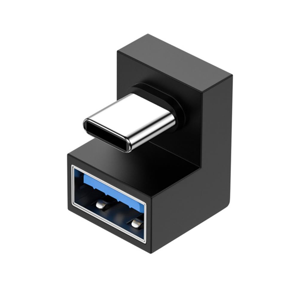 Xiwai 180 Degree Up & Down Angled Type C Usb C Otg To Usb 3.0 Female Extension Adapter For Cell Phone & Tablet