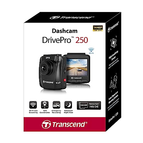 Transcend Dash Camera DrivePro 250 TS DP250A 32G, Black