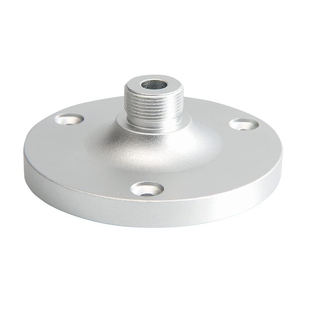 2PKS Microphone Flange Mount,Goose neck Microphone Holder,Wall Mount Microphone Stand, 5/8 Male,Ideal for Various Mounting Devic