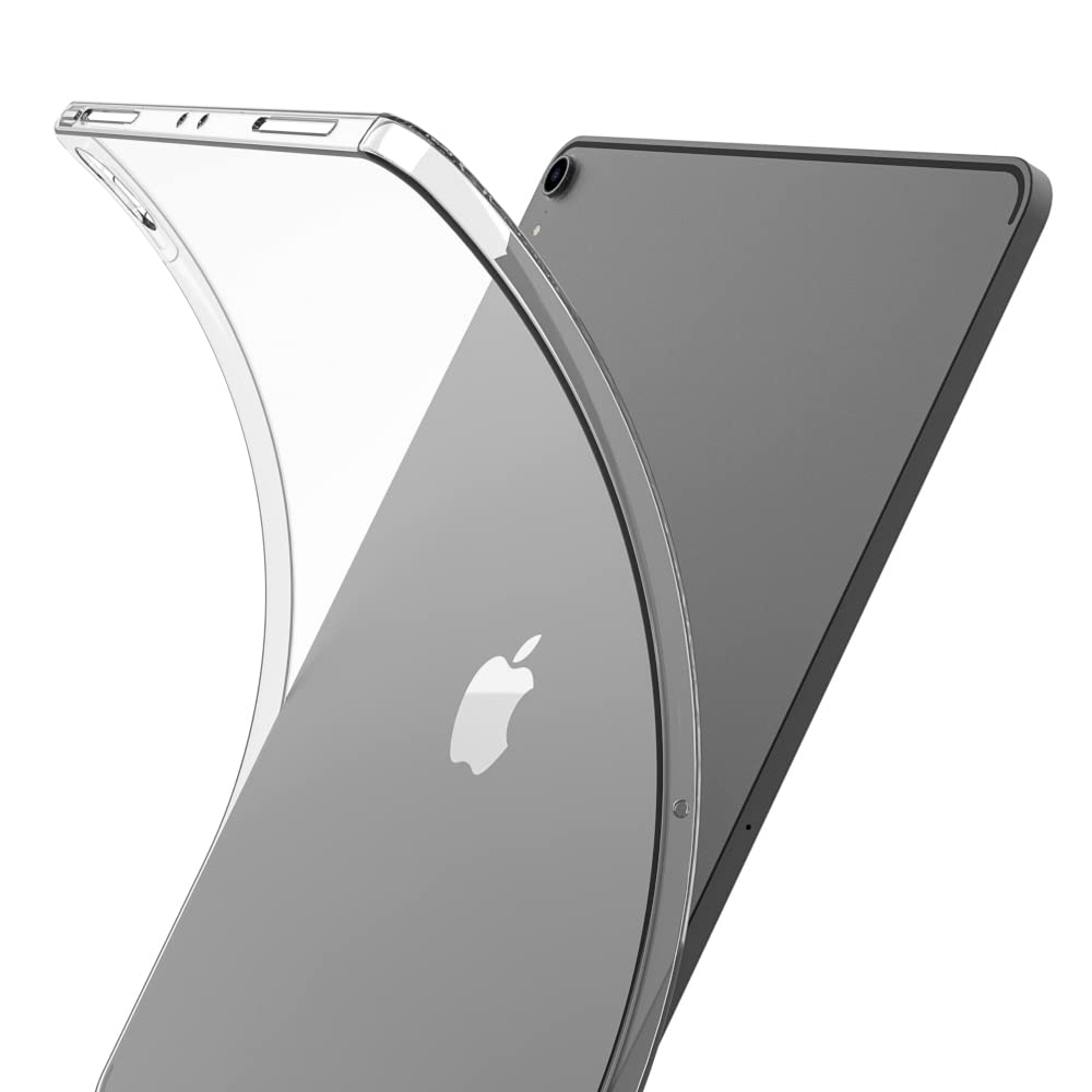 Puxicu Clear Case For Ipad Pro 12.9 Inch 2018, Slim Design Flexible Soft Tpu Protective Cover For Ipad Pro 12.9'' 2018 3Rd Gener