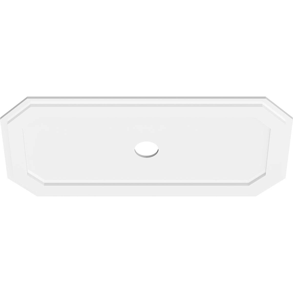 Ekena Millwork Cmp36X18Ed 03000 Emerald Architectural Grade Pvc Contemporary Urethane Ceiling Medallions 36''W X 18''H X 3''Id X