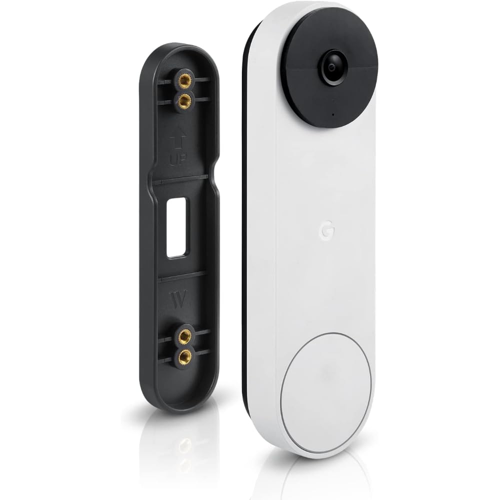 Wasserstein No Drill Mount Compatible With Google Nest Doorbell (Battery)   Avoid Drilling And Protect Your Walls