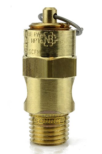 New 1/4'' Asme Brass Safety Relief Valve 35 Psi American Made Compressed Air Pop Off Valve